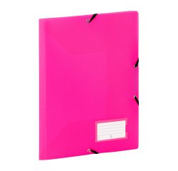 Chemise à élastiques plastique 3 rabats Viquel Fell'Easy 24 x 32 cm dos 1,5 cm