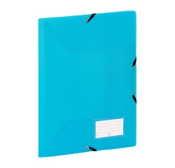 Chemise à élastiques plastique 3 rabats Viquel Fell'Easy 24 x 32 cm dos 1,5 cm