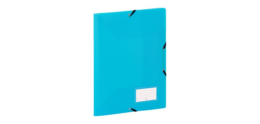 Chemise à élastiques plastique 3 rabats Viquel Fell'Easy 24 x 32 cm dos 1,5 cm