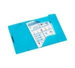 Chemise à élastiques plastique 3 rabats Viquel Fell'Easy 24 x 32 cm dos 1,5 cm