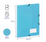 Chemise à élastiques plastique 3 rabats Viquel Fell'Easy 24 x 32 cm dos 1,5 cm