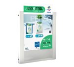 Classeur personnalisable 4 anneaux plastifié Viquel Essentiel A4 maxi - Dos 3 cm blanc