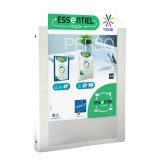 Classeur personnalisable 4 anneaux plastifié Viquel Essentiel A4 maxi - Dos 3 cm blanc