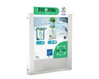Customizable 4-ring laminated binder Viquel Essentiel A4 maxi - 3 cm spine white
