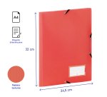Chemise à élastiques plastique 3 rabats Viquel Fell'Easy 24 x 32 cm dos 1,5 cm