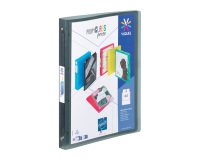 Classeur 4 anneaux plastifié Viquel Propyglass personnalisable A4 - Dos 2,5 cm, noir
