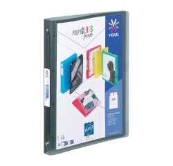 Classeur 4 anneaux plastifié Viquel Propyglass personnalisable A4 - Dos 2,5 cm