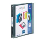 CLASSEUR SOUPLE PERSONNALISABLE DOS 3,5CM A4 NOIR POLYPROPYLENE - PROPYGLASS PERSO