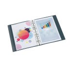 CLASSEUR SOUPLE PERSONNALISABLE DOS 3,5CM A4 NOIR POLYPROPYLENE - PROPYGLASS PERSO