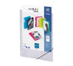 Chemise à élastique 3 rabats plastique personnalisable Viquel Propyglass 24 x 32 cm dos 1,5 cm