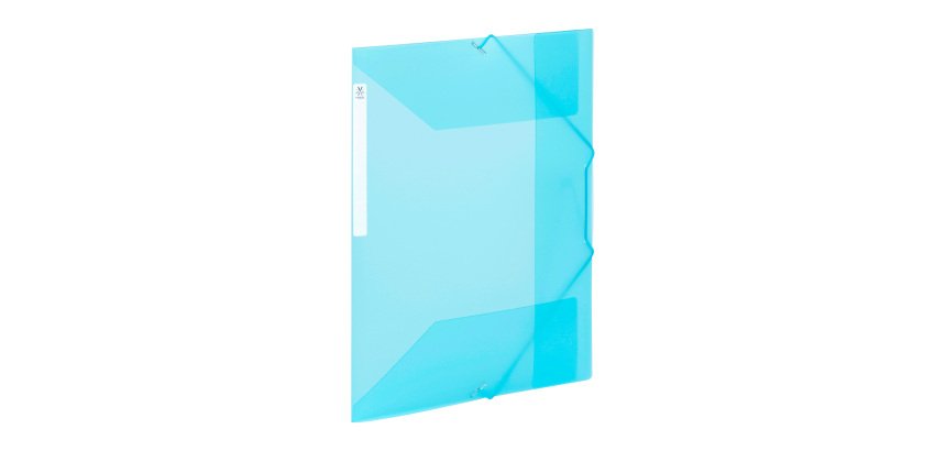 Chemise à élastique 3 rabats plastique Viquel Propysoft 24,5 x 32 cm dos 1,5 cm