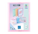Chemise à élastique 3 rabats plastique personnalisable Viquel Propysoft 24,5 x 32 cm dos 1,5 cm