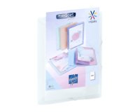 Chemise à élastique 3 rabats plastique personnalisable Viquel Propysoft 24,5 x 32 cm dos 1,5 cm - incolore
