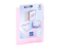 Chemise à élastique 3 rabats plastique personnalisable Viquel Propysoft 24,5 x 32 cm dos 1,5 cm