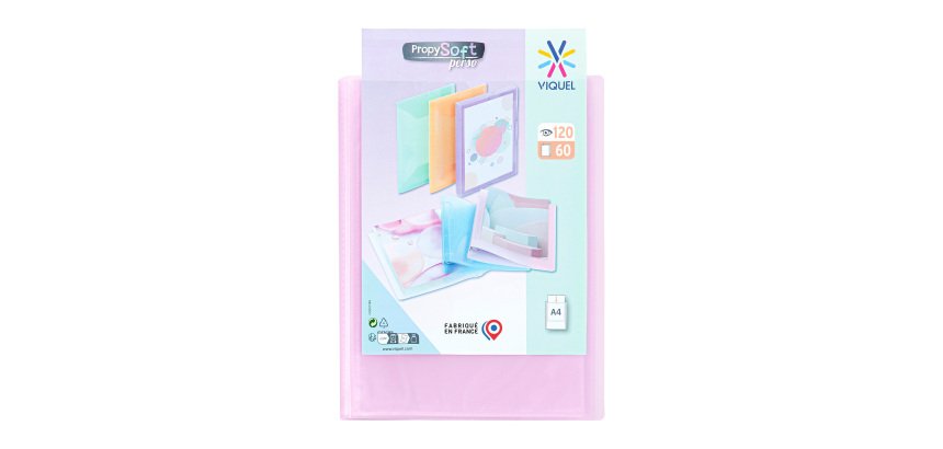 Protège-documents Viquel Propyglass polypropylène A4 60 pochettes - 120 vues
