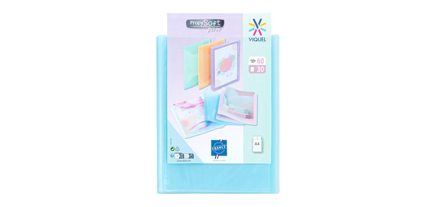 Protège-documents Viquel Propysoft polypropylène personnalisable A4 30 pochettes - 60 vues