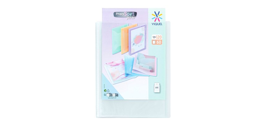 Protège-documents Viquel Propyglass polypropylène A4 60 pochettes - 120 vues