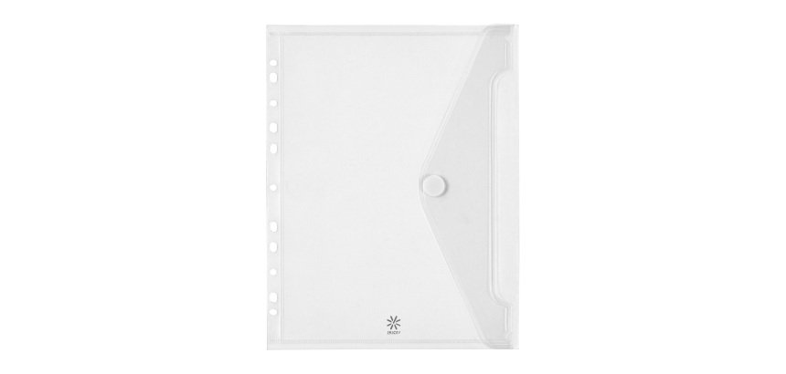 POCHETTE ENVELOPPE PERFOREE A4 POLYPROPYLENE INCOLORE