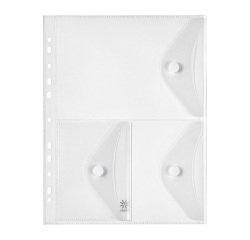 A4 SHEET PROTECTOR WITH 3 COMPARTMENTS PP COLORLESS