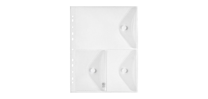 A4 SHEET PROTECTOR WITH 3 COMPARTMENTS PP COLORLESS