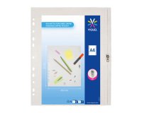 POCHETTE PERFORÉE ZIPPEE A4+ POLYPROPYLENE INCOLORE