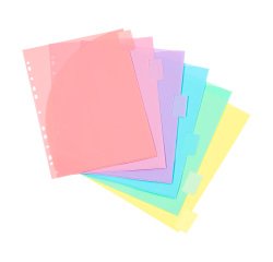 INTERCALAIRES POCHETTES 6 POSITIONS AA MAXI - RAINBOW PASTEL
