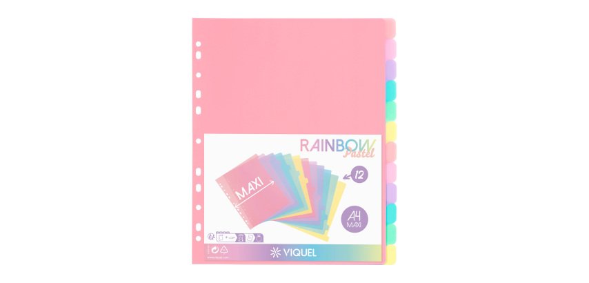 INTERKALARE 12 POSITIONEN AA MAXI - REGENBOGEN PASTELL