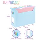 BOÎTE GARNIE DE 8 DOSSIERS SUSPENDUS EASYCASE A4  - RAINBOW PASTEL