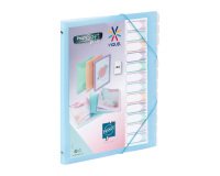Trieur plastique Viquel Propysoft 12 divisions 25,5 x 32 cm, bleu
