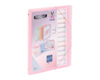 Trieur plastique Viquel Propysoft 12 divisions 25,5 x 32,5 cm - Rose