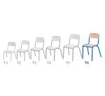 Lot de 2 chaises scolaires SE - taille 6 - CM2/Collège/lycée