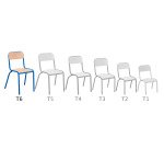 Lot de 2 chaises scolaires SE - taille 6 - CM2/Collège/lycée