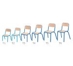 Lot de 2 chaises scolaires SE - taille 6 - CM2/Collège/lycée