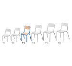 Lot de 2 chaises scolaires Ludo taille 3, maternelle grande section