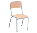Set van 2 schoolstoelen Ludo - maat 3 - kleuterschool grote afdeling - lak