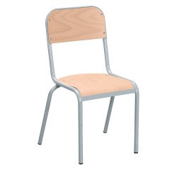 Set van 2 schoolstoelen Ludo - maat 3 - kleuterschool grote afdeling - lak