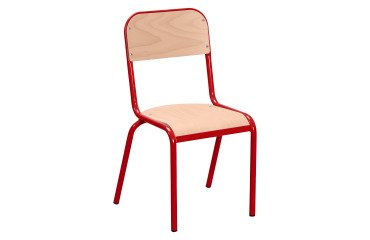 Set van 2 schoolstoelen Ludo - maat 3 - kleuterschool grote afdeling - lak