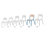 Lot de 2 chaises scolaires SE - taille 5 - CE2/CM1