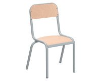 Set van 2 Ludo schoolstoelen - maat 2 - kleuterschool middenafdeling - grijze lak