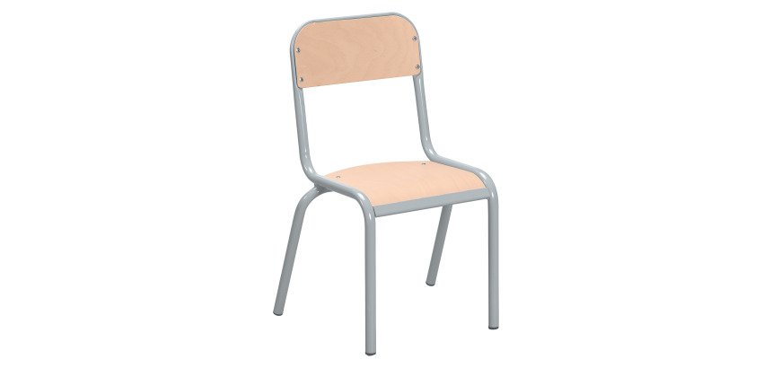 Set van 2 Ludo schoolstoelen - maat 2 - kleuterschool middenafdeling - lak