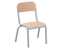 Lot de 2 chaises scolaires Ludo- taille 1 - maternelle petite section - couleur vernis gris