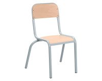 Chaise scolaire Ludo - Taille 4 - CP/CE1 - Gris