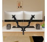 Bras support écran double ergonomique