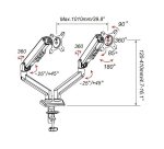 Bras support écran double ergonomique