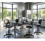 Silla alta Working con reposapies