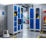 Vestiaire visitable démontable - 1 colonne 4 portes