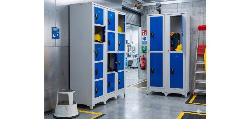 Vestiaire visitable démontable - 1 colonne 2 portes