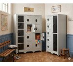 Vestiaire visitable démontable - 1 colonne 4 portes