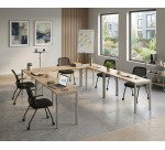 Chaise ROLLY - pliable - piètements à roulettes - noire