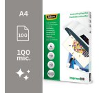 Schachtel mit 100 Laminierfolientaschen A4 2 x 100 µ glänzend Fellowes
